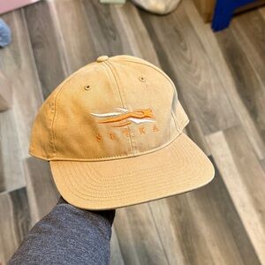 Sitka Tan Cap with Orange Embroidery